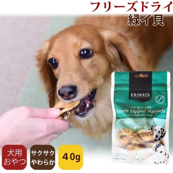 犬用おやつ　フリーズドライ　KAIMATA(カイマタ)　グリーンリップドマッセル（緑イ貝）40g