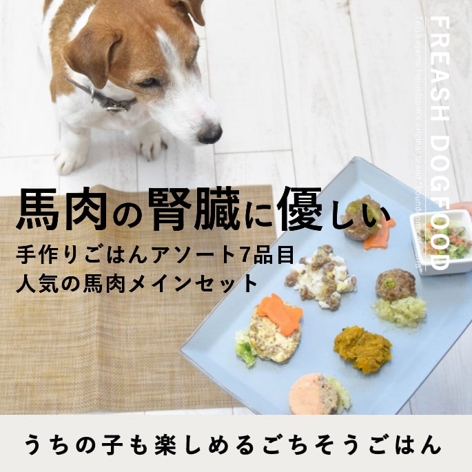 帝塚山ハウンドカム　愛犬用手作り食 腎臓と膵臓に優しい低リン低脂肪セット7品×3 ハウンドカム食堂】低リンで腎臓に優しい手作りお惣菜セット(ぽ