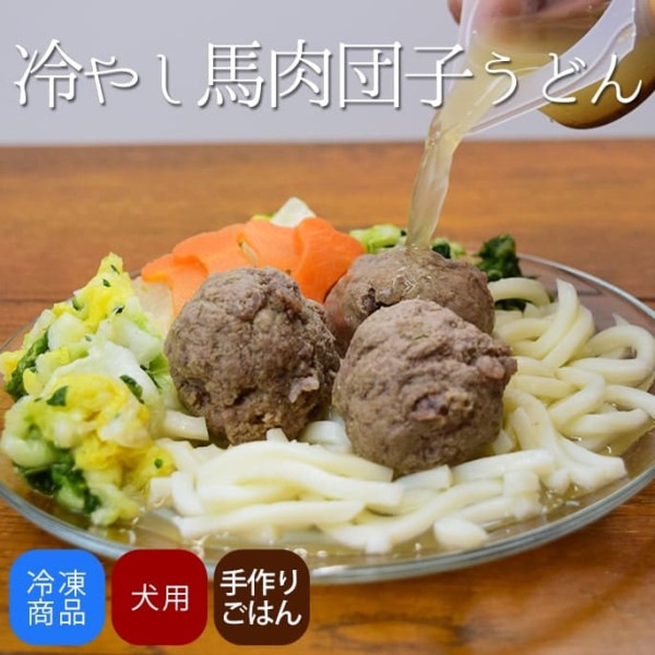 愛犬用　冷やし馬肉団子うどん|冷凍商品