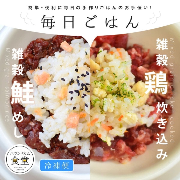 【タイムセール10％OFF】愛犬用 毎日ごはん 鶏と鮭の2種セット 【冷凍配送】 ハウンドカム食堂【2025ts_g10】|ハウンドカム食堂(犬用手作りごはん)