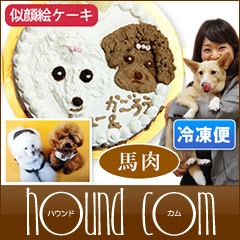 似顔絵ケーキ/馬肉　【似顔絵ケーキ 愛犬用スイーツ】【a0194】※4号は1頭のみとなります※3頭〜の似顔絵を入れるサービスは終了しました。|デコレーションケーキ|冷凍商品