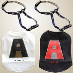 犬用服・ハーネスセット｜ASHU　仲良しセット　ウェア＆ハーネス　２頭分　Bタイプ　SSサイズ|ハーネス|首輪・ハーネス・リード
