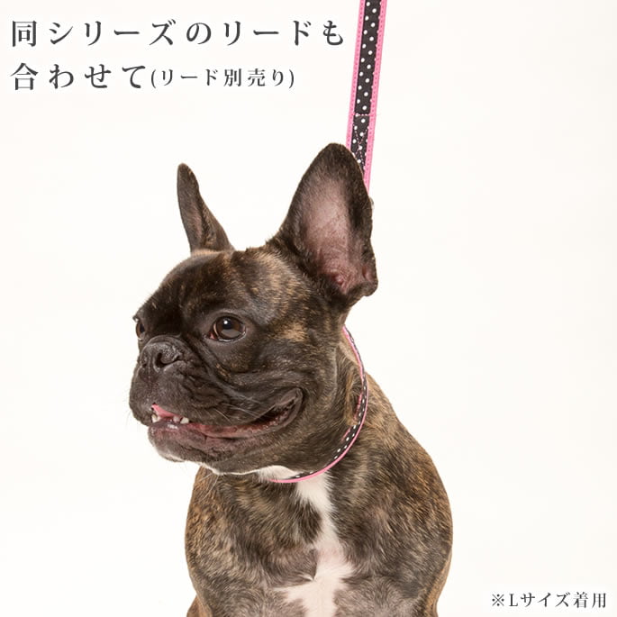 LA購入★b.b.simon首輪★小型犬 小型犬ドッグカラー 首輪 bb.simon ビービーサイモン ピンク