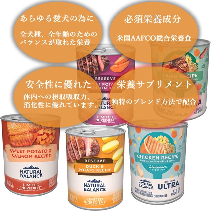 ナチュラルバランス 缶詰 ベニソン＆スウィートポテト ドッグ缶