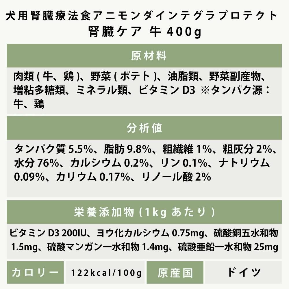 アニモンダ インテグラプロテクト療法食｜ニーレン(犬用腎臓ケア