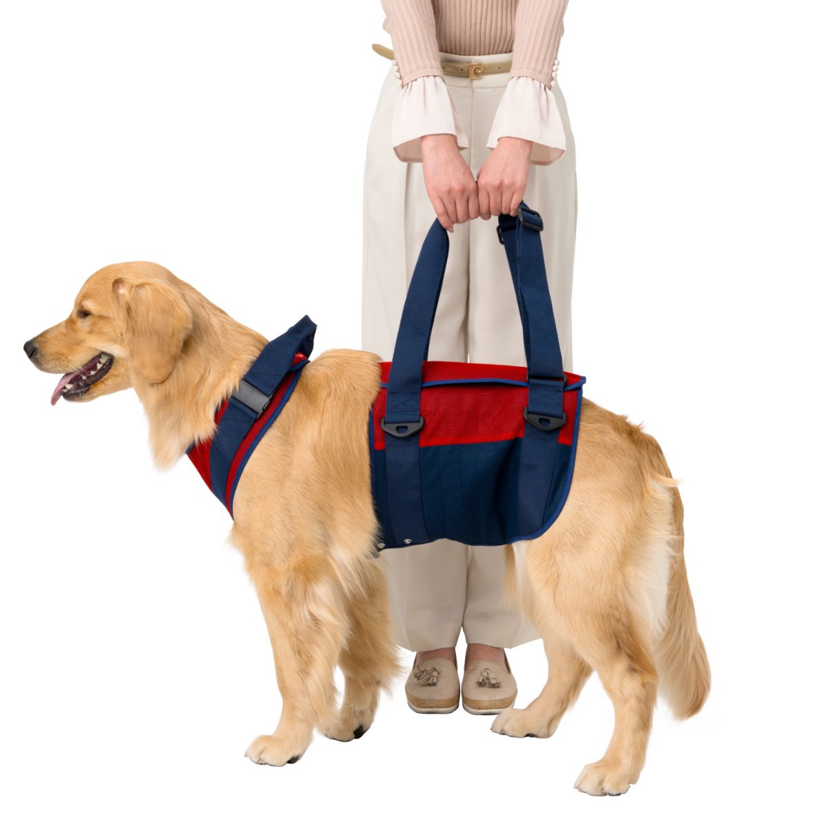 犬用歩行補助ハーネス LaLaWalk 大型犬用 スカーレットメッシュ