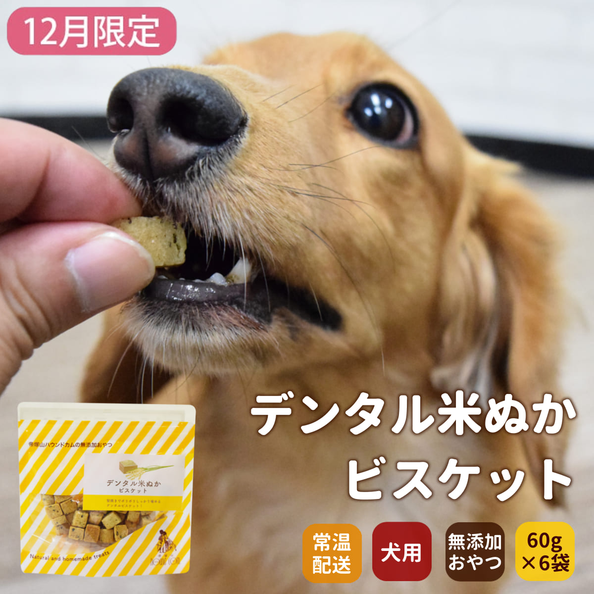 犬用おやつ｜デンタル米ぬかビスケット60g 5袋 ペット用品