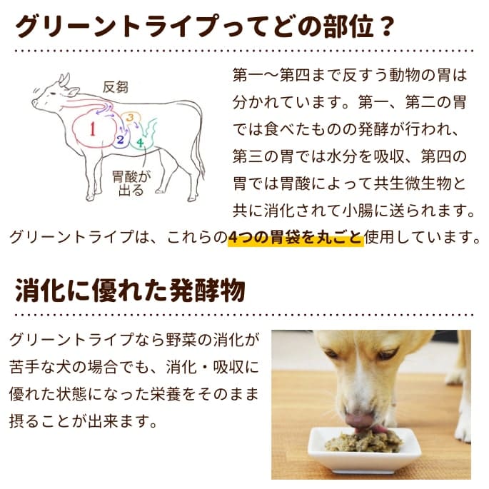 缶詰ドッグフード｜Tripett（トライペット） グリーンバイソントライプ