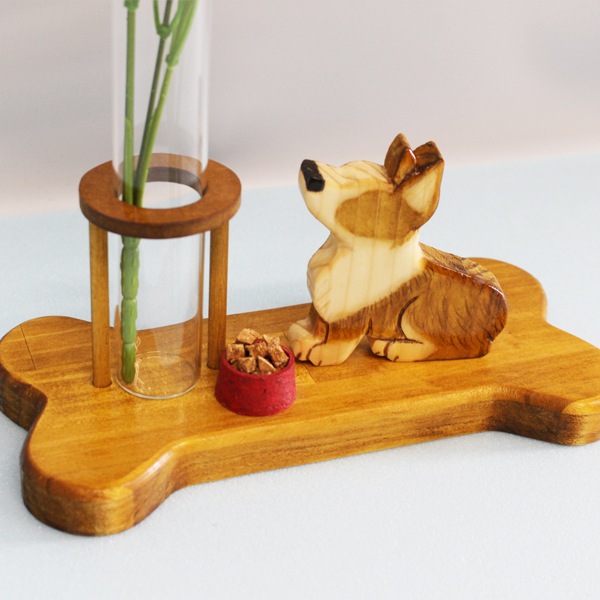 受注生産】フラワースタンド【アトリエTKM】ワンちゃんパーツ差し替え