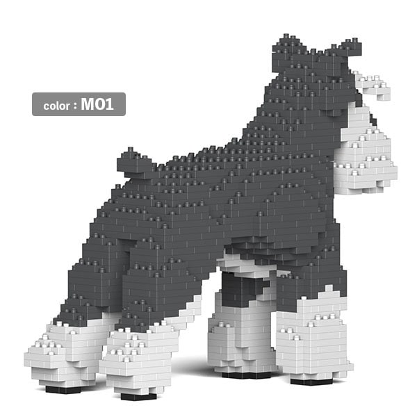 JEKCA BLOC】スタンダード・シュナウザー(S・M)、 立体ブロック（JEKCA