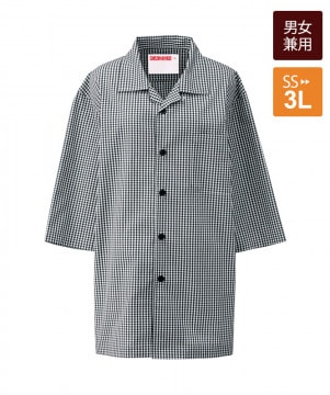 ボタンダウンシャツ七分袖[男女兼用][チトセ製品] EP7915｜飲食店制服