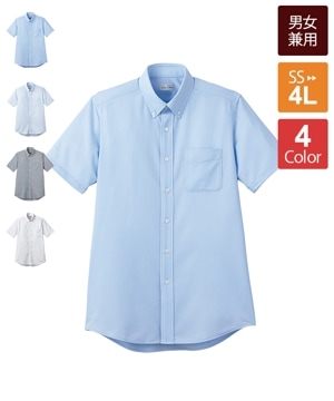 ワイドカラーニット半袖シャツ[男女兼用][ボンマックス製品