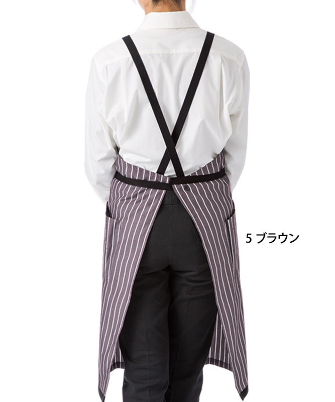 ストライプ柄胸当てエプロン[男女兼用][ボンマックス製品] FK7122