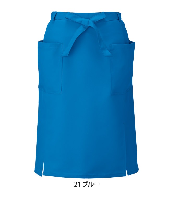 腰下エプロン(無地・ミドル丈)[KAZEN製品] APK488｜飲食店制服・フード