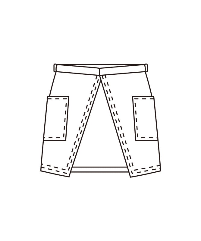 サロンエプロン(無地)[KAZEN製品] APK492 | 飲食店制服・フード
