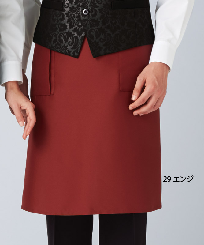 前掛けエプロン(ミドル丈)[男女兼用][ボストン商会製品] 27324｜飲食店