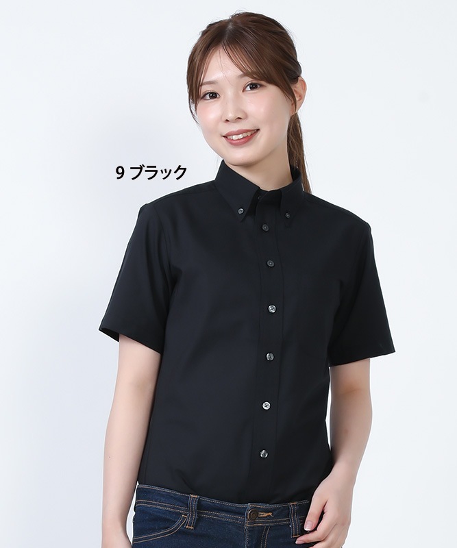 美品✨PLEATS PLEASE ブラック　異種素材　シャツ　半袖　ボタン 半袖ボタンダウンシャツ☆[男女兼用](31-EP7617) | チトセ株式会社