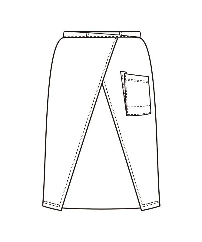 デニム調前掛けエプロン[男女兼用][ボストン商会製品] 27339｜飲食店