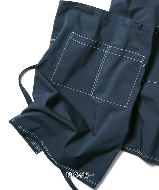 デニム調前掛けエプロン[男女兼用][ボストン商会製品] 27339