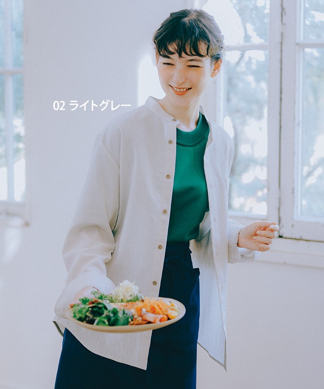 オニベジポプリンシャツ長袖[男女兼用][住商モンブラン製品] OV2503