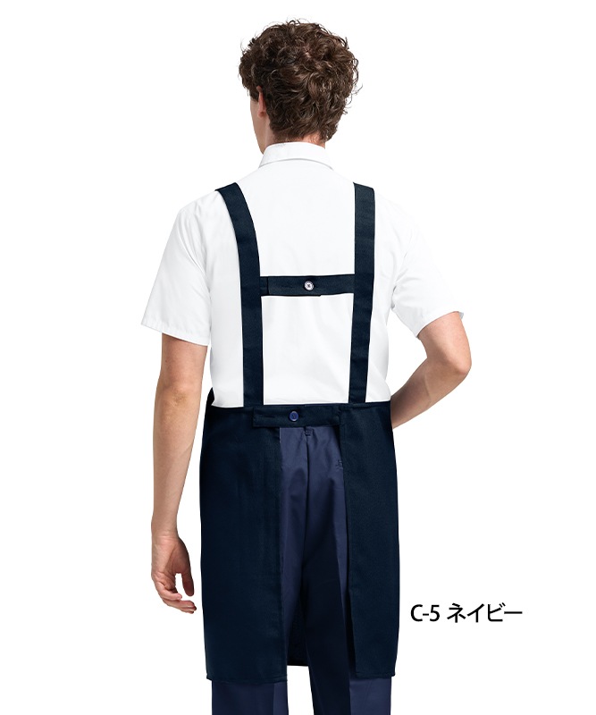 トロピカル胸当てエプロン（H型）[男女兼用][チトセ製品] BSS102｜飲食