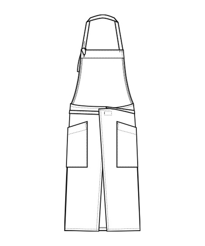 デニム胸当てエプロン[男女兼用][セブンユニフォーム製品] QT7375