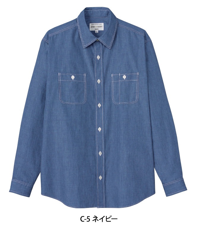 アトリエgg　リネンダンガリーシャツ　ダブルネーム アトリエgg リネンダンガリーシャツ ダブルネーム