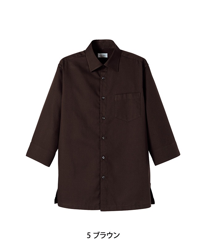 吸汗速乾ハニカムモダンシャツ七分袖[男女兼用][ボンマックス製品