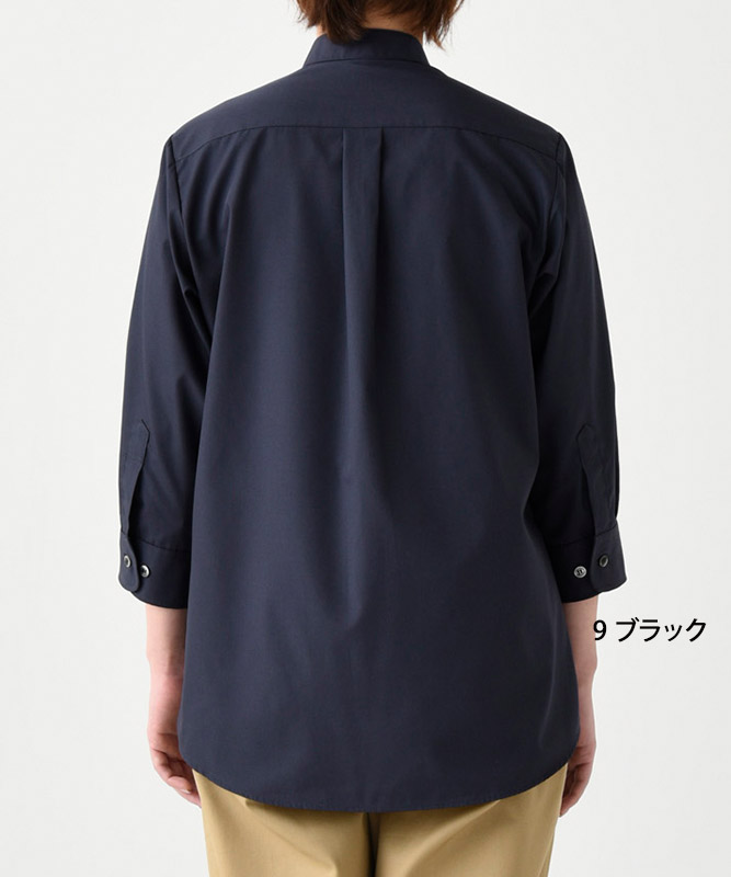 スタンドカラーシャツ七分袖[男女兼用][セブンユニフォーム製品