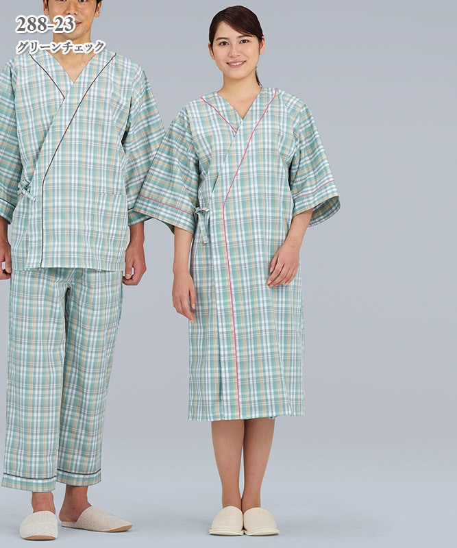 患者衣ガウン型[KAZEN製品] 288-23｜THS-白衣通販・販売