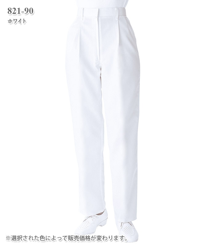 ストレッチツイルレディススラックス/後ゴム[KAZEN製品] 821-9｜THS