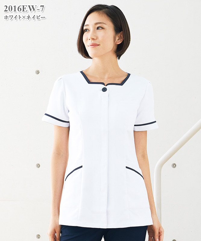 女子チュニック半袖[フォーク製品] 2016EW｜THS-白衣通販・販売
