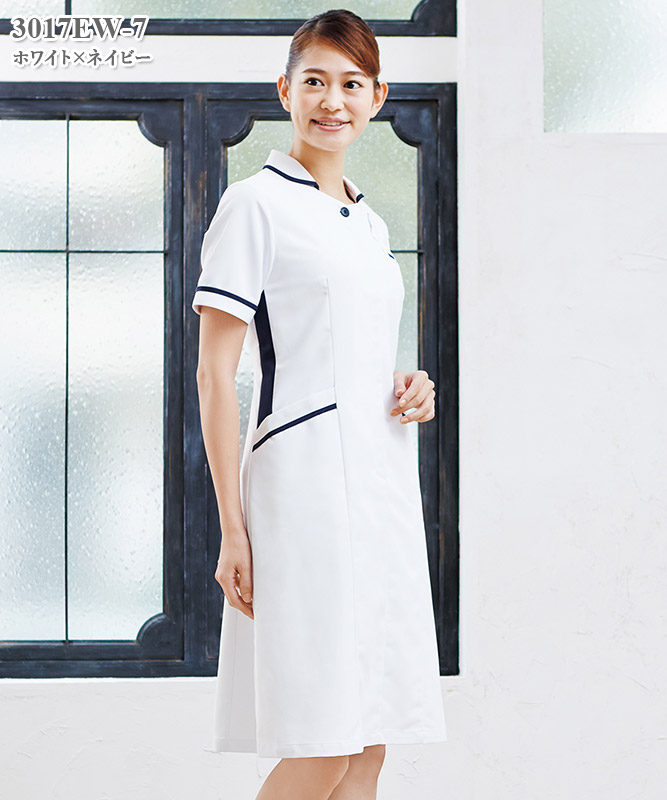 ワンピース半袖[フォーク製品] 3017EW｜THS-白衣通販・販売