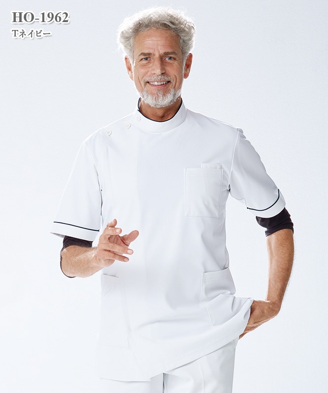 ホスパースタット男子横掛半袖[ナガイレーベン製品] HO-1962｜THS-白衣