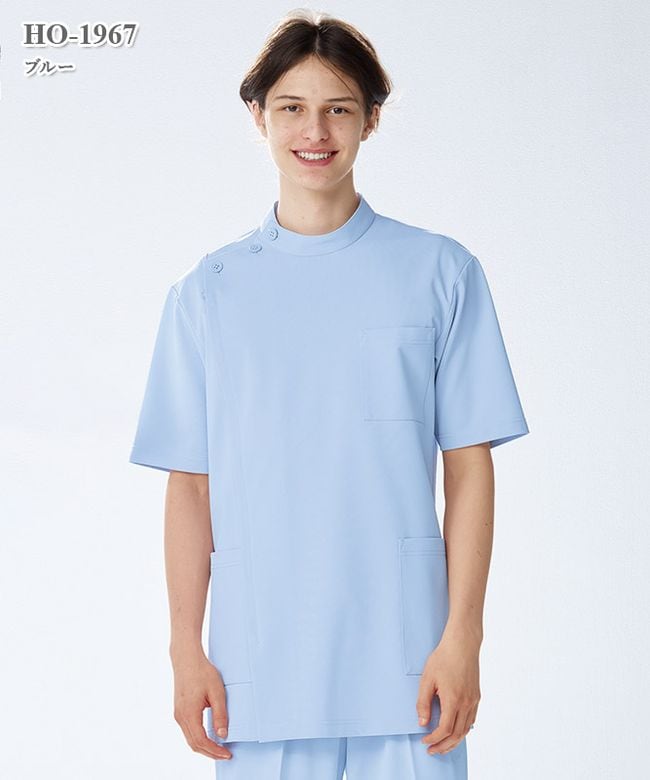 ホスパースタット男子横掛半袖[ナガイレーベン製品] HO-1967｜THS-白衣