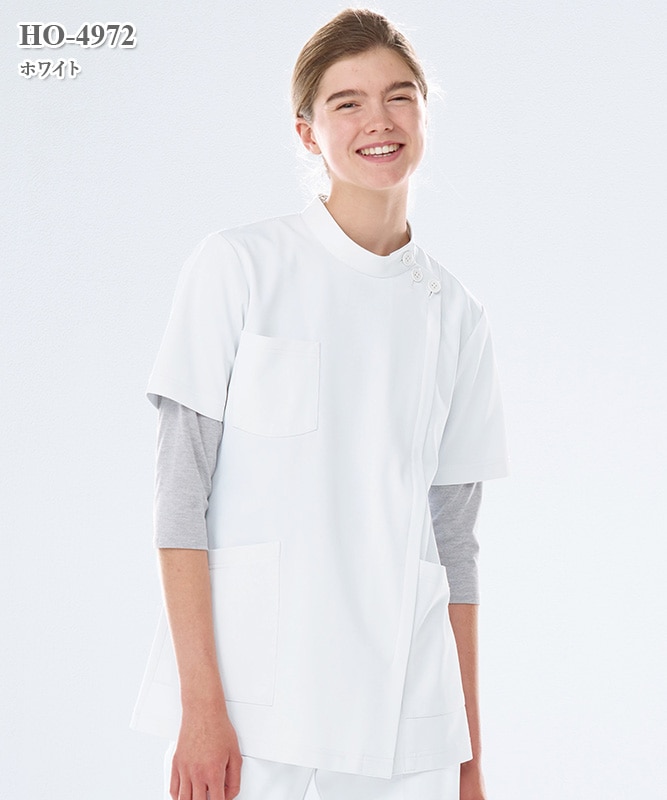 ホスパースタット女子横掛半袖[ナガイレーベン製品] HO-4972｜THS-白衣