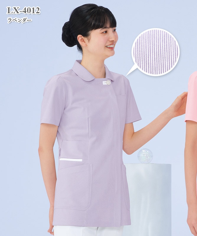 ナイガイ.イム レースチュニック １７号 女子ハイブリッドチュニック半袖[ナガイレーベン製品] LX-4072｜THS