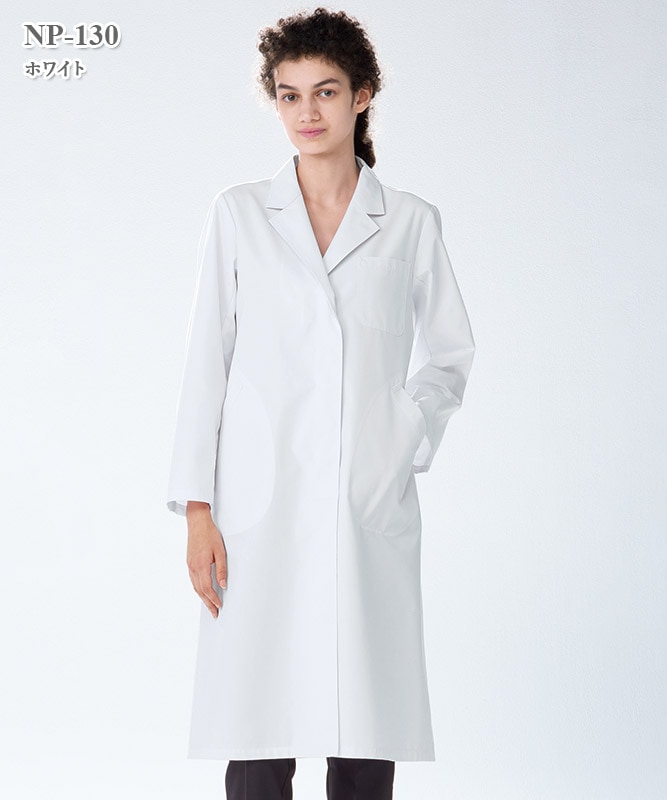 エミット女子白衣シングル診察衣長袖[ナガイレーベン製品] NP-130｜THS