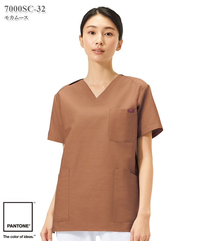 PANTONE男女兼用スクラブ半袖[フォーク製品] 7000SC｜THS-白衣通販・販売