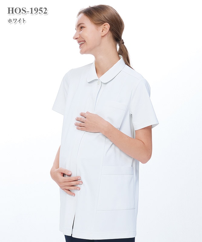 マタニティ女子チュニック半袖[ナガイレーベン製品] HOS-1952｜THS