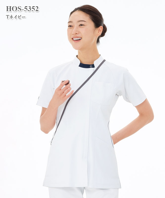 女子チュニック半袖[ナガイレーベン製品] HOS-5352｜THS-白衣通販・販売