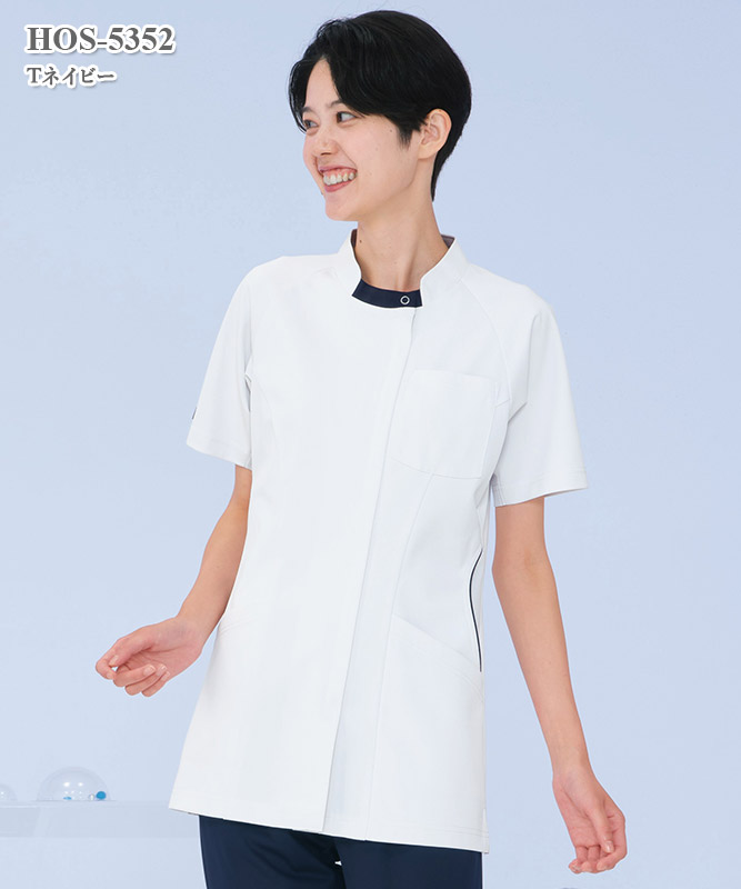 女子チュニック半袖[ナガイレーベン製品] HOS-5352｜THS-白衣通販・販売