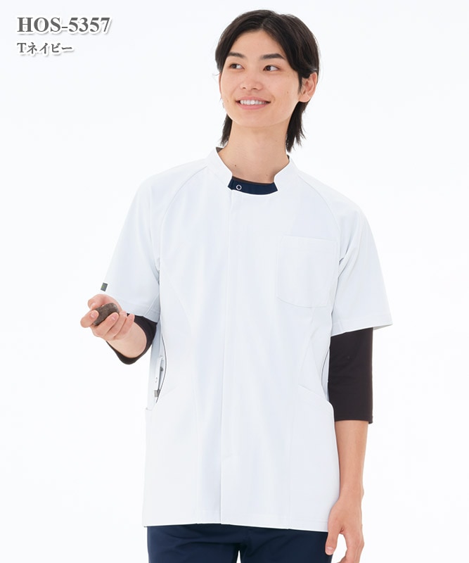 即購入OK。Mサイズ背中ファスナー無ハイグレード着ぐるみ肌タイツ面下全身タイツ ディッキーズ男女兼用スクラブ半袖[フォーク製品] 7090SC｜THS-白衣