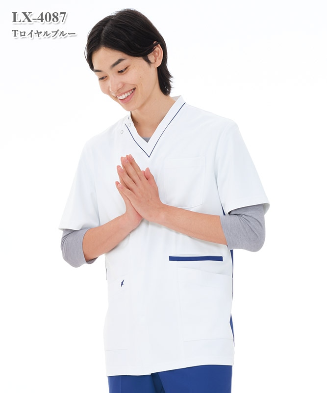 男子スクラブ半袖[ナガイレーベン製品] LX-4087｜THS-白衣通販・販売