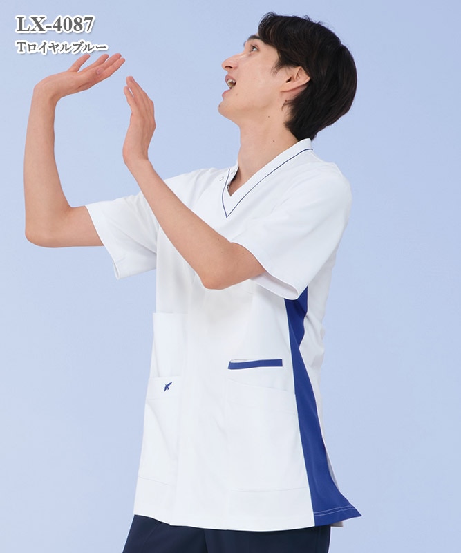 男子スクラブ半袖[ナガイレーベン製品] LX-4087｜THS-白衣通販・販売