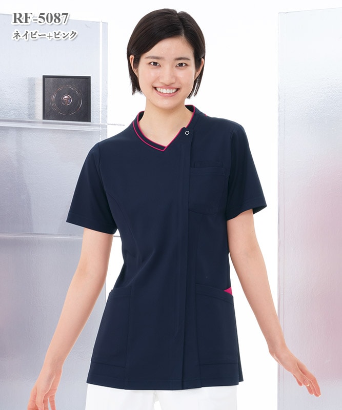 ナガイレーベンRF 5087 ELサイズ　3着 女子スクラブ半袖[ナガイレーベン製品] RF-5087｜THS-白衣通販・販売