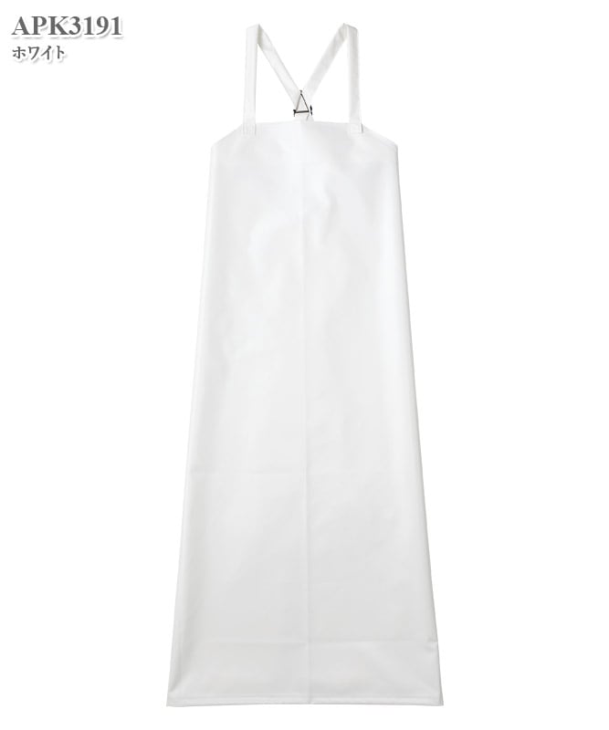 白のLassietteエプロン 胸当てエプロン[KAZEN製品] APK319｜THS-白衣通販・販売