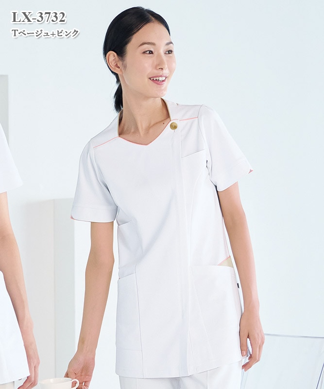 女子チュニック半袖[ナガイレーベン製品] LX-3732｜THS-白衣通販・販売