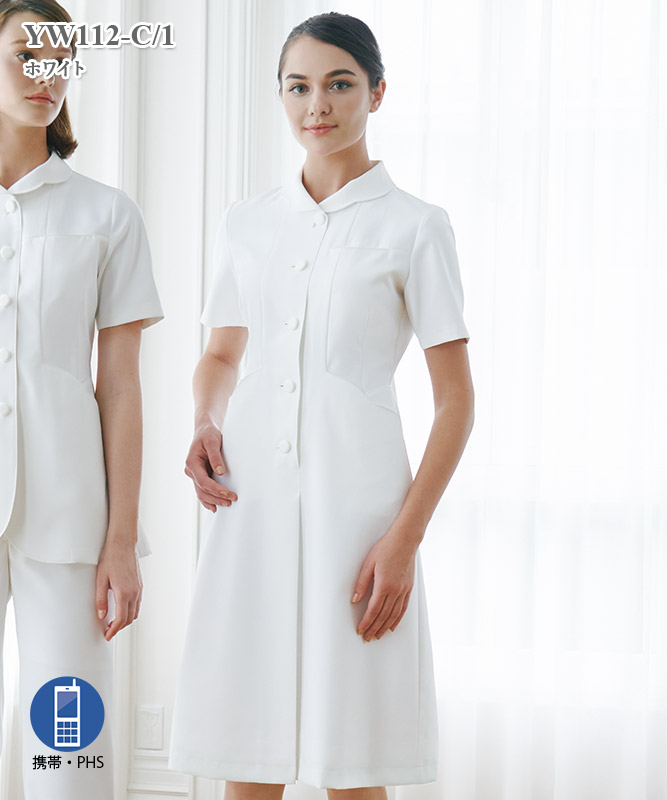 渡辺雪三郎ワンピース半袖[KAZEN製品] YW112｜THS-白衣通販・販売