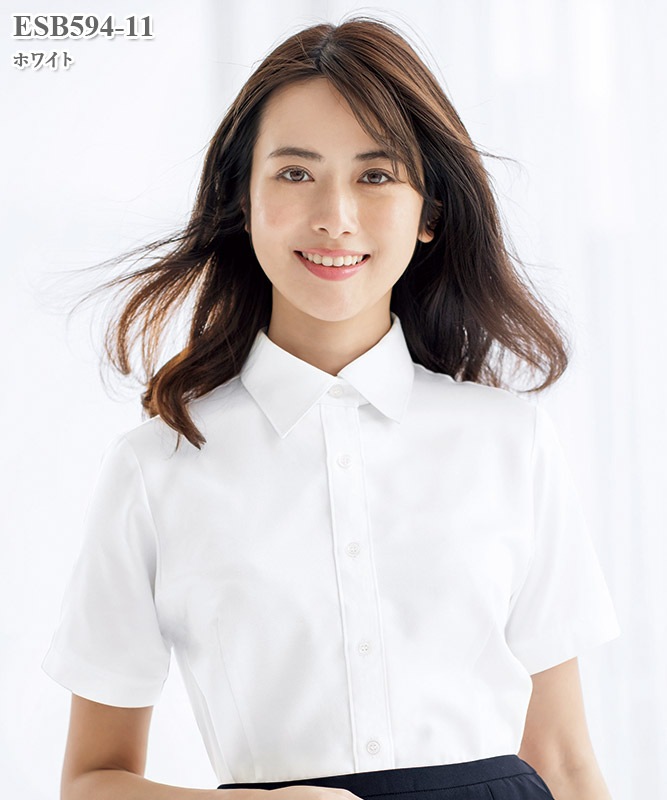 Ths 白衣通販 シャツブラウス半袖 女性用 カーシーカシマ製品 Esb594